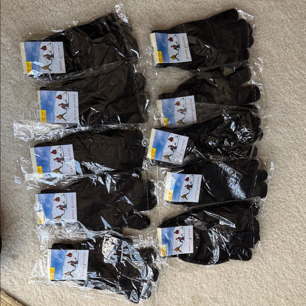 NEW Black gloves 10 pairs